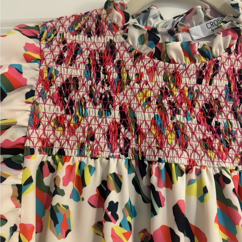 CROSBY by Mollie Burch Multicolor Ruffle Sleeve Dress - Picture 4 of 7